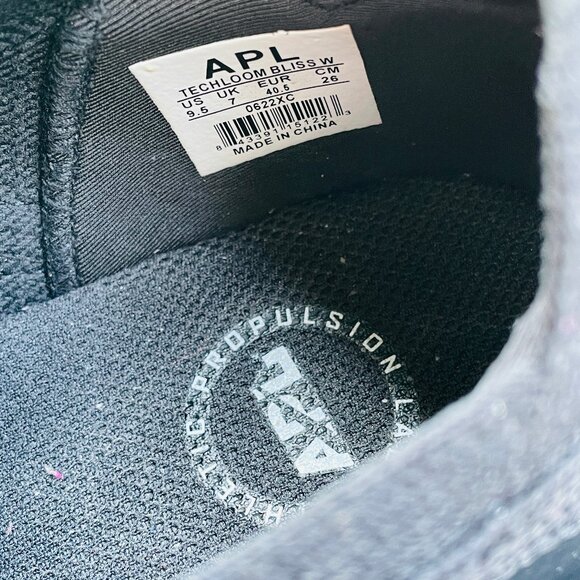Black APL Women's TechLoom Bliss Sneakers Size 9.5 / Worn Once, Ship with Box - Picture 7 of 8